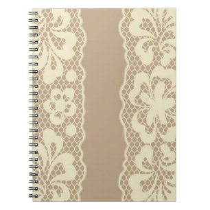 Kantpatroon, bloem vintage 7 notitieboek