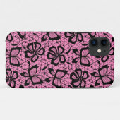 Kantpatroon met vlinders Case-Mate iPhone case (Achterkant (horizontaal))