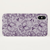 Kantpatroon met vlinders Case-Mate iPhone case (Achterkant (horizontaal))