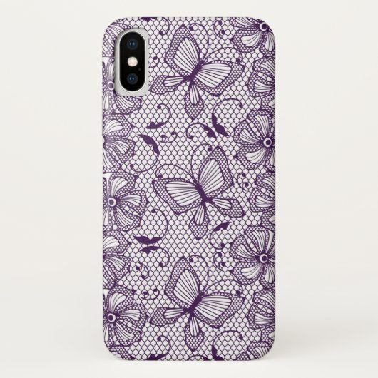 Kantpatroon met vlinders Case-Mate iPhone case (Achterkant)