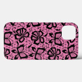 kantpatroon met vlinders Case-Mate iPhone case (Achterkant (horizontaal))