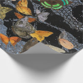 KANTPATROON TWILIGHT EN VLINDERS CADEAUVERPAKKING CADEAUPAPIER (Hoek)