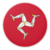 Kantrekken van keramische knoppen met Man vlag (Voorkant)