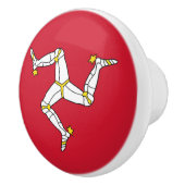 Kantrekken van keramische knoppen met Man vlag (Rechts)