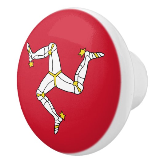 Kantrekken van keramische knoppen met Man vlag (Rechts)