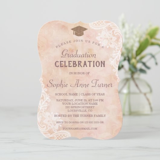 Kantrozen Afstudeerfeest Oude Papier Kaart (Staand voorkant)