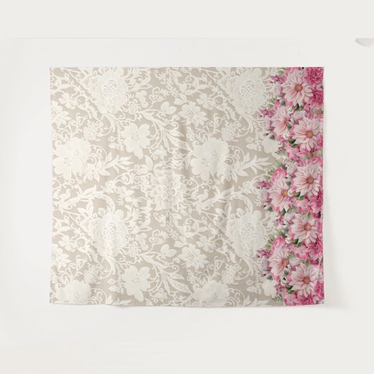 Kantstijl achtergrond wandkleed (Voorkant (horizontaal))