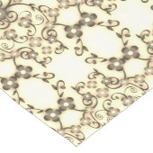 Kantuitzicht van bloemen Gouden Sepia Medium Tafelloper (Hoek)