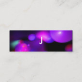 KANTUM BUBBLES 2 MONOGRAM Levendig zwart blauw Mini Visitekaartje (Achterkant)