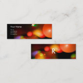 KANTUM BUBBLES 2 MONOGRAM Levengele zwarte gele Mini Visitekaartje (Voorkant / Achterkant)