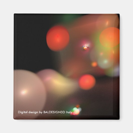 KANTUM BUBBLES Red violet Magneet (Voorkant)