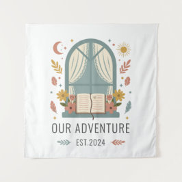 Kantwerk raamwerk met zachte bloemenprint uit de v wandkleed