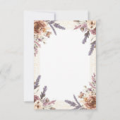 Kantwerk uit de oude doos en gedroogde botanische  bedankkaart (Achterkant)