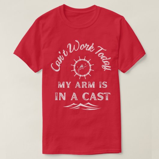 Kantwerk vandaag mijn arm is in een CastSzwaardvis T-shirt (Design voorkant)