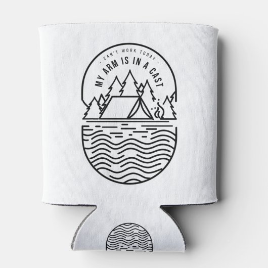 Kantwerk vandaag mijn arm is in een gegoten blikjeskoeler (Achterkant)