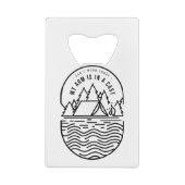 Kantwerk vandaag mijn arm is in een gegoten creditkaart flessenopener (Achterkant)