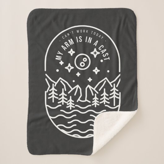 Kantwerk vandaag mijn arm is in een gegoten   sherpa deken (Voorkant)