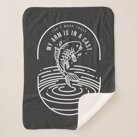 Kantwerk vandaag mijn arm is in een gegoten   sherpa deken (Voorkant)