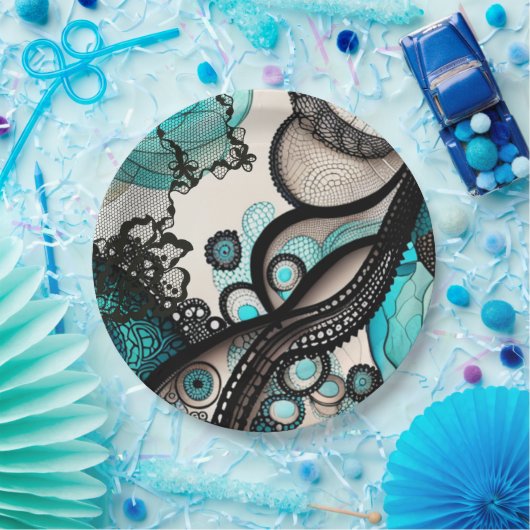 kantwerkster papieren bordje (Feest)