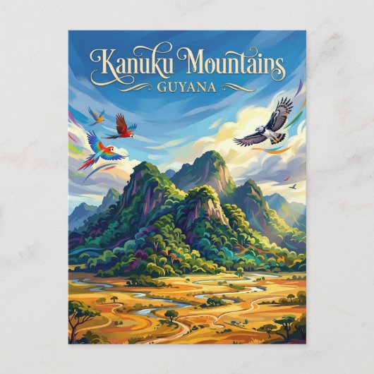 Kanuku-bergen Guyana Briefkaart (Voorkant)