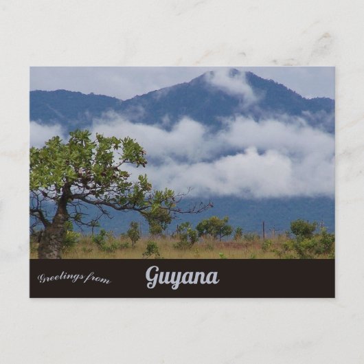Kanuku Mountains As Seen From Lethem Guyana Briefkaart (Voorkant)