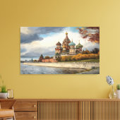 Kanvas Kunstprint van de Basiliuskathedraal Canvas Afdruk (Insitu (Woonkamer))