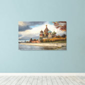Kanvas Kunstprint van de Basiliuskathedraal Canvas Afdruk (Insitu (Houten vloer))