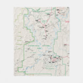 Kanyonlands (Utah) plattegrond Fleece Deken (Voorkant)