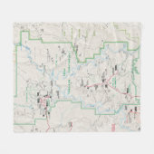 Kanyonlands (Utah) plattegrond Fleece Deken (Voorkant (Horizontaal))