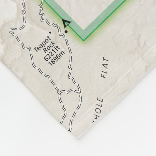 Kanyonlands (Utah) plattegrond Fleece Deken (Hoek)