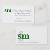 Kanzlei Visitenkarte Visitekaartje (Voorkant / Achterkant)