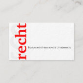 Kanzlei Visitenkarte Visitekaartje (Achterkant)