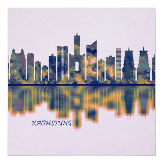 Kaohsiung City Skyline Perfect Poster (Voorkant)