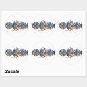 Kaohsiung City Skyline Ronde Sticker (Vel)