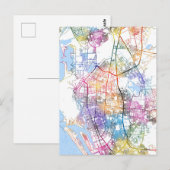 Kaohsiung City Taiwan Map Briefkaart (Voorkant / Achterkant)