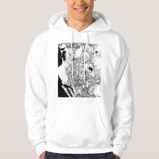 Kaohsiung City Taiwan Map Hoodie (Voorkant)