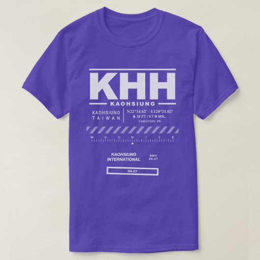 Kaohsiung International Airport KHH T-shirt (Design voorkant)