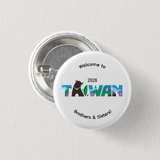 Kaohsiung Taiwan 2026 International Convention Pin Ronde Button 3,2 Cm (Voorkant /achterkant)
