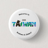 Kaohsiung Taiwan 2026 International Convention Pin Ronde Button 3,2 Cm (Voorkant)