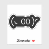 Kaomoji Ghost Japanse Emoticon Sticker (Vel)