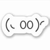 Kaomoji Ghost Japanse Emoticon Sticker (Voorkant)