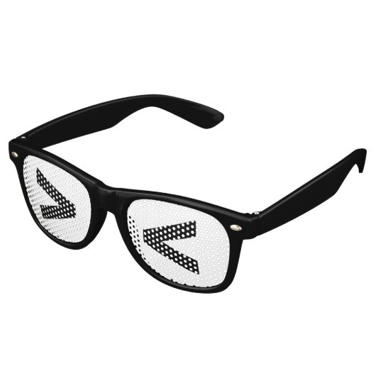 Kaomoji (> <) retro zonnebril (Gekanteld)
