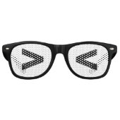 Kaomoji (> <) retro zonnebril (Voorkant)