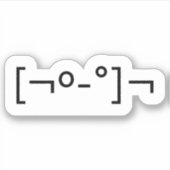 Kaomoji Zombie Japanse Emoticon Sticker (Voorkant)