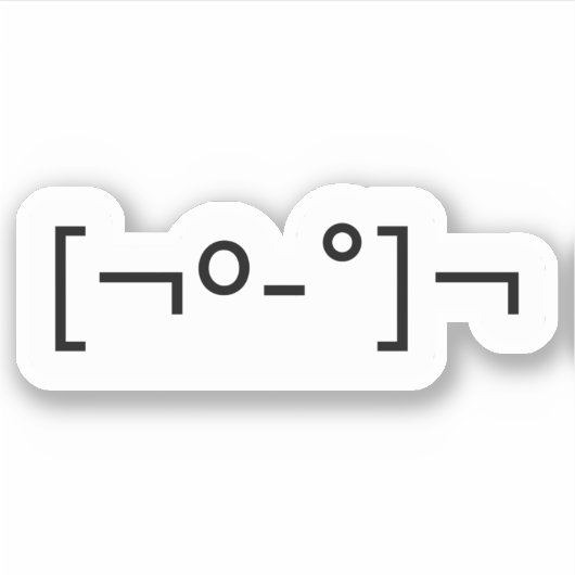 Kaomoji Zombie Japanse Emoticon Sticker (Voorkant)