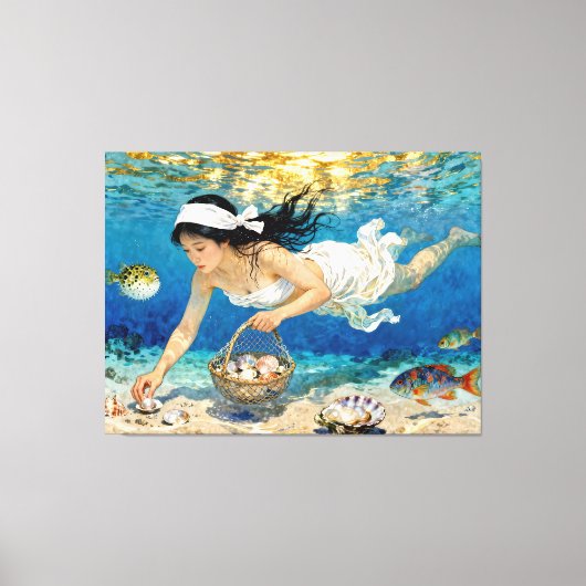 "Kaori of Tides" - Een portret van de oceaan Canvas Afdruk (Voorkant)