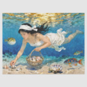 "Kaori of Tides" - Een portret van de oceaan Tissuepapier (Voorkant)