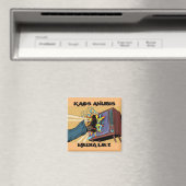 Kaos Anubis MEDIA LIEZ 2 Inch Square Magnet (Insitu (Vaatwasser))