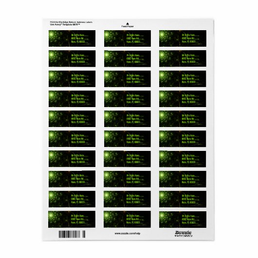 Kaos Entwined Flame Fractal Etiket (Full Sheet)