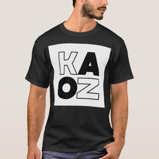 KAOZ black and white  T-shirt (Voorkant)